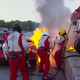 Illustration for article titled Ferrari Team Puts Out Pit Lane Fire, Sends Charred 488 Back Out To Race Like Its No Big Deal